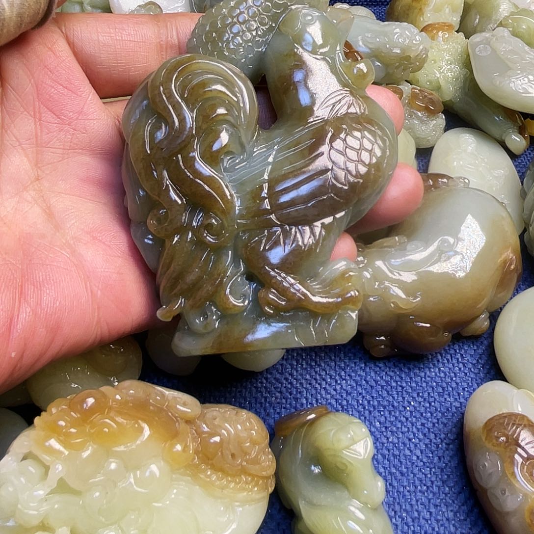 和田玉把件未镶嵌有***猪