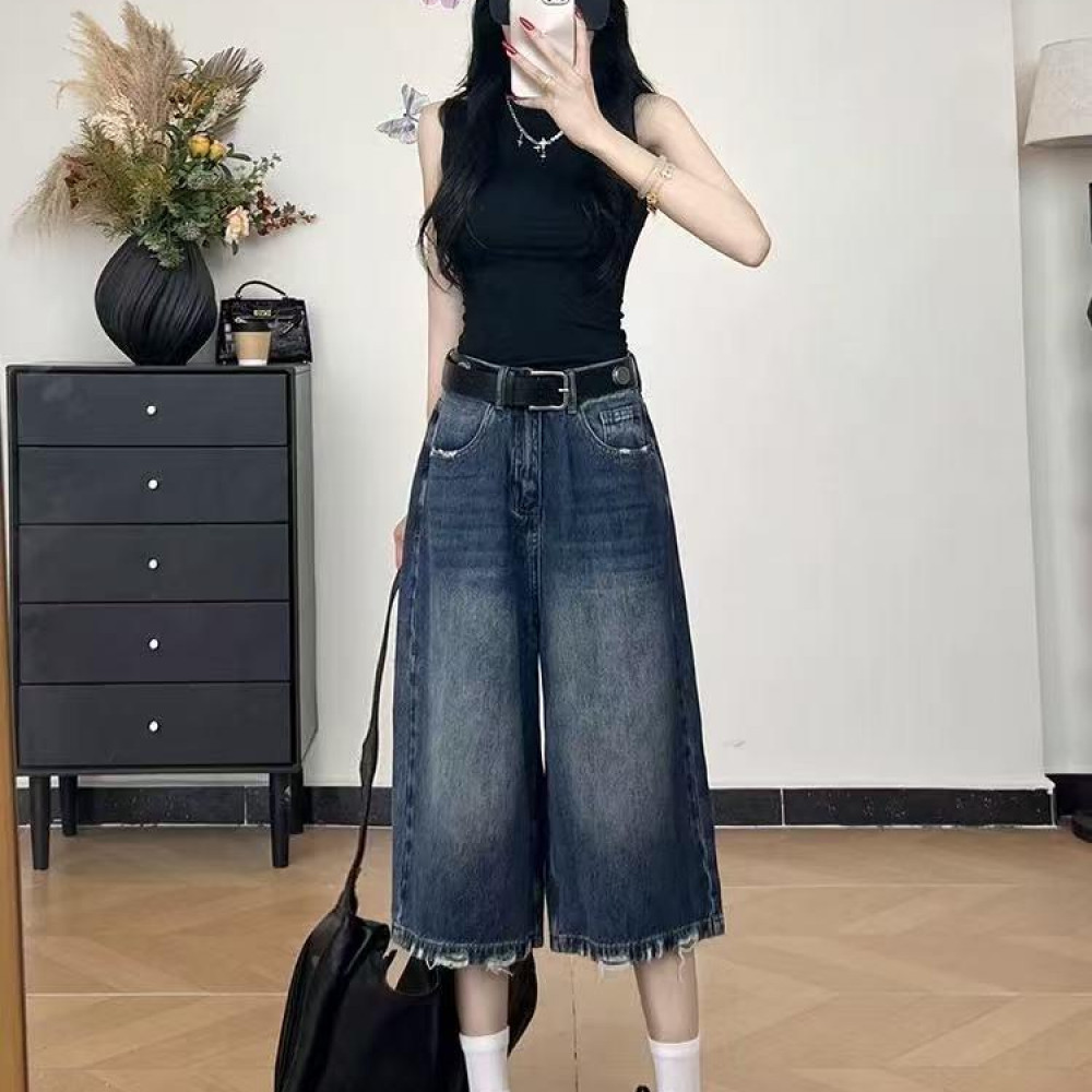 小洁专属【301-399】夏季休闲风高腰水洗牛仔裤破洞显瘦薄款裤子