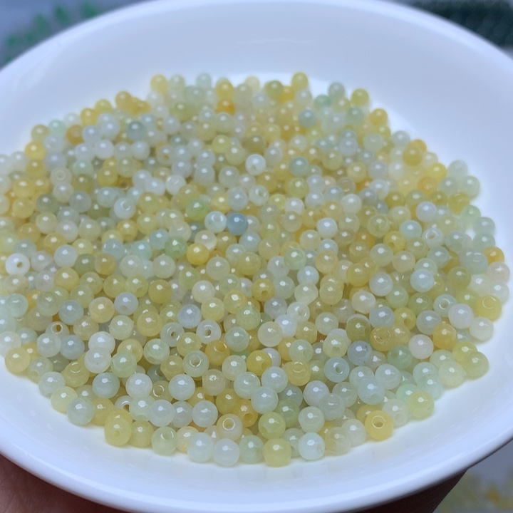 【闪购商品】翡翠手链未镶嵌卡3.5冰黄100个