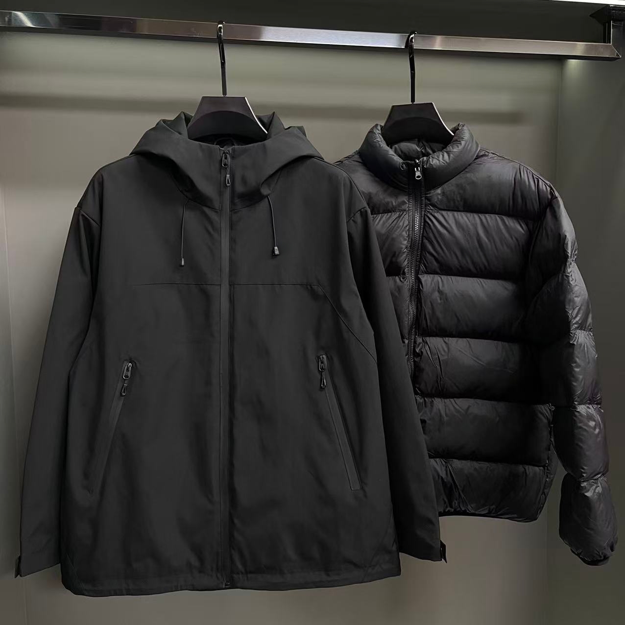 【户外购】大码防风防水户外硬壳三合一加棉冲锋衣300斤可穿/辉12