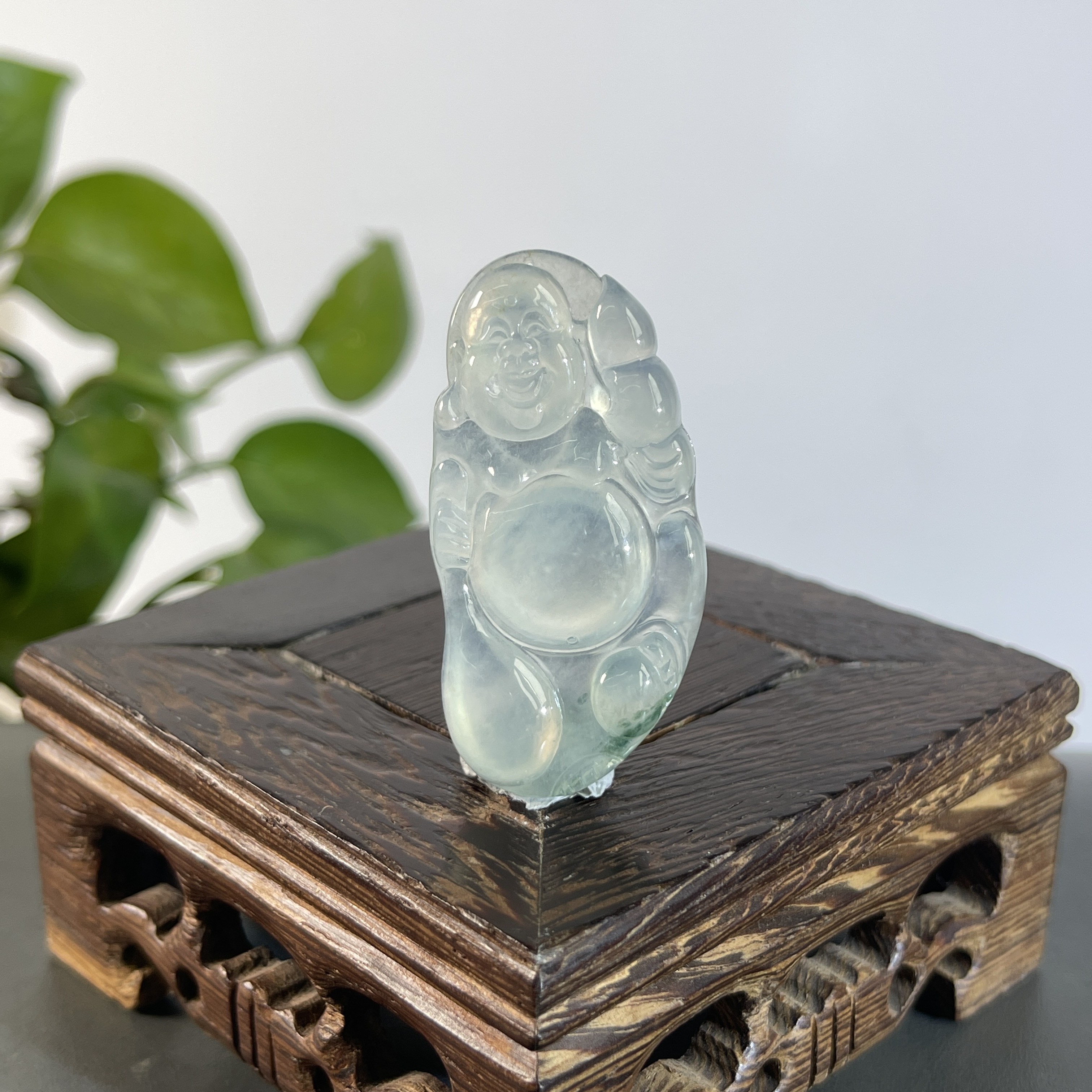 JXA26-152 天然缅甸A货翡翠  布袋佛