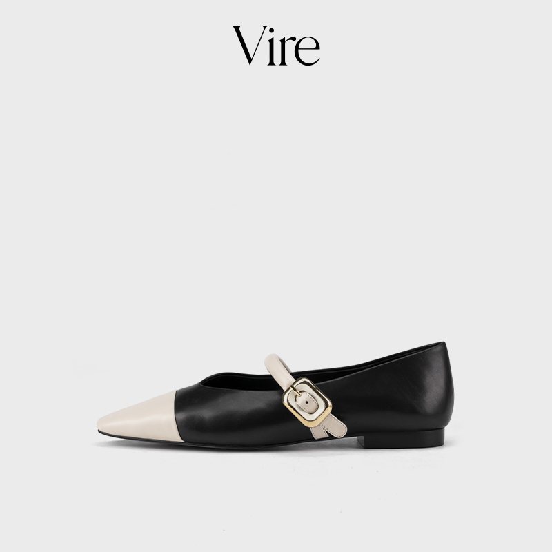 VIRE/290637新款时尚百搭法式系带低跟单鞋