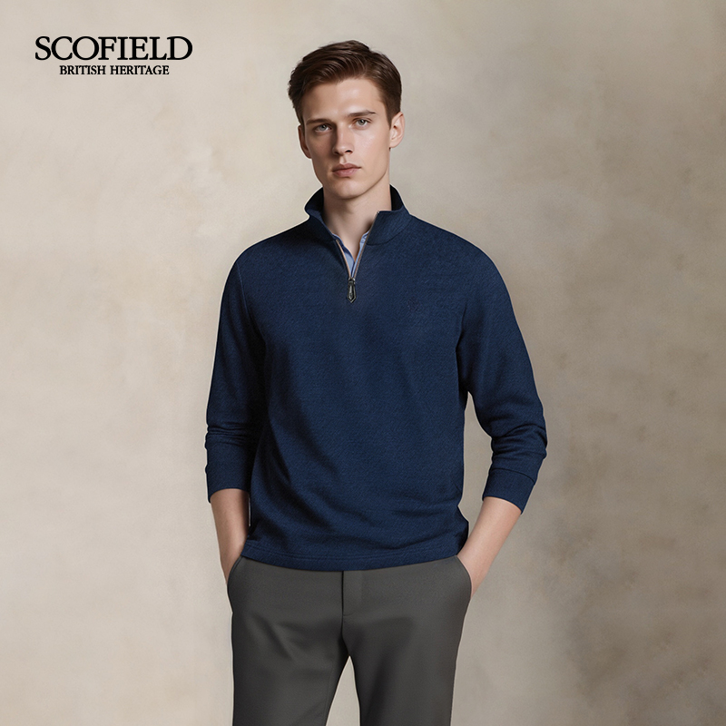 【新疆棉】scofield男装25年秋冬新品长袖日常通勤打底外穿POLO衫