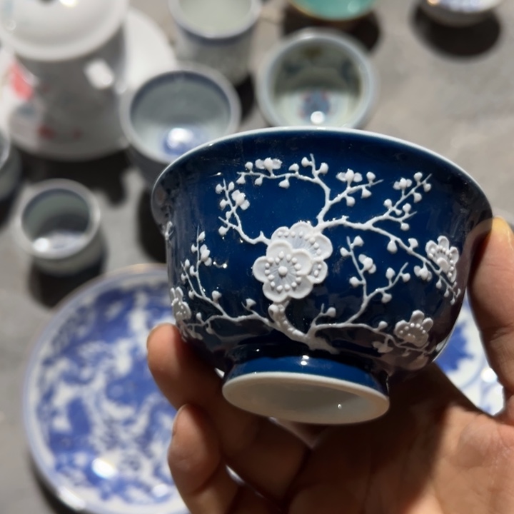 千***换手工雕刻梅花主人杯