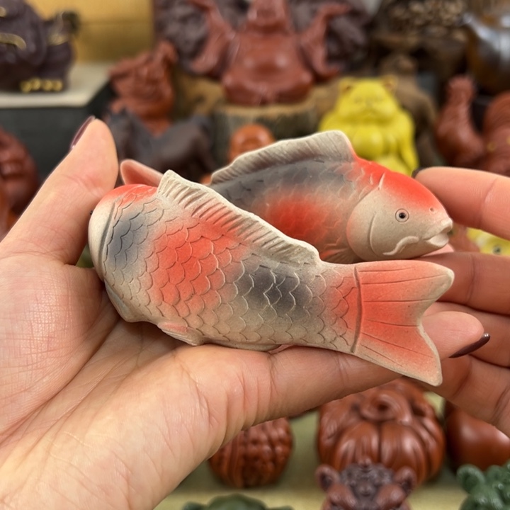 茶宠紫砂紫砂锦鲤金鱼