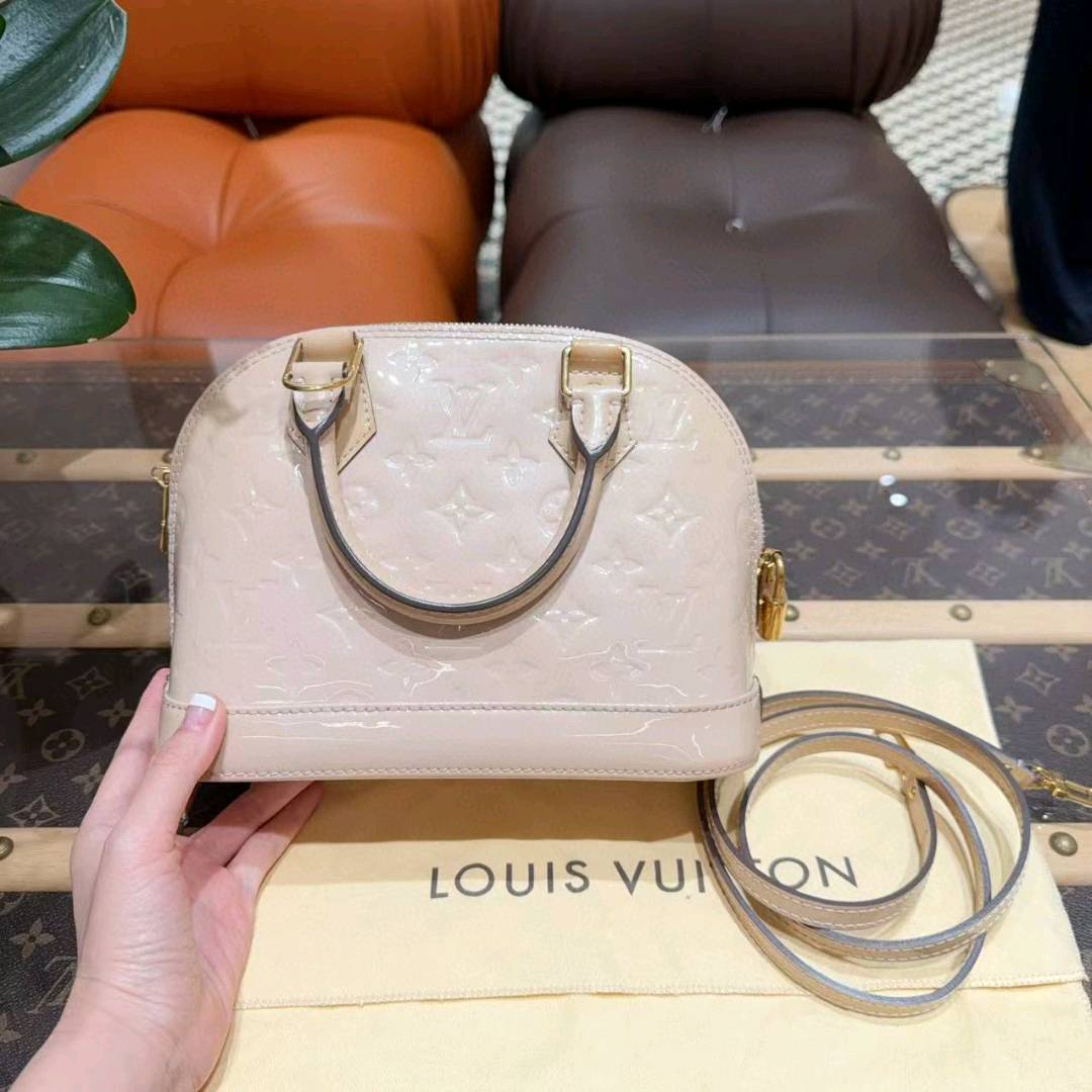 99新 LouisVuitton/路易威登 路易威登/LV alam bb裸粉色漆皮贝