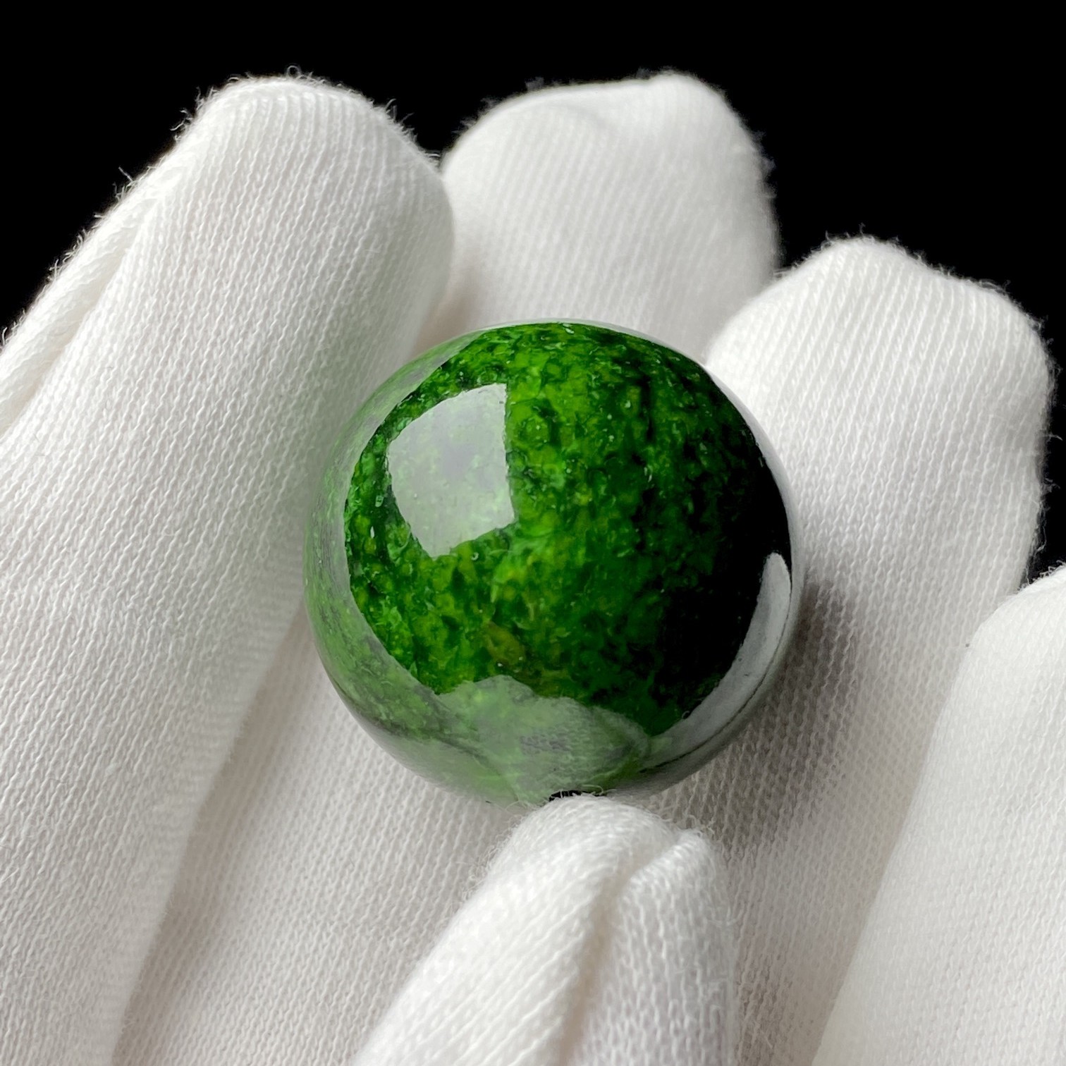 猛犸胖胖呛色满花绿色圆珠24+