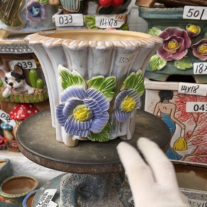 粗陶材质多肉花盆