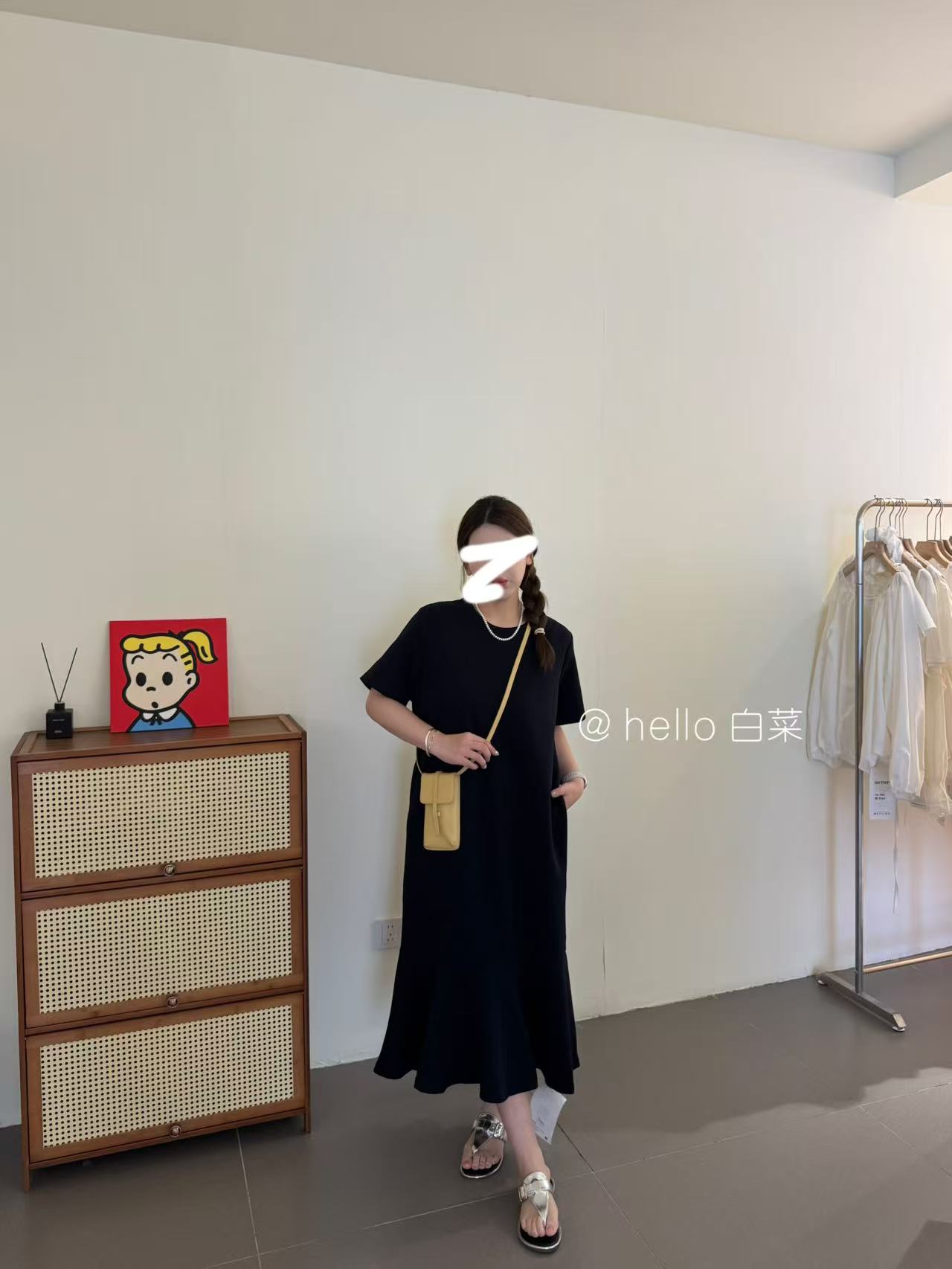 hello 白菜 简约连衣裙
