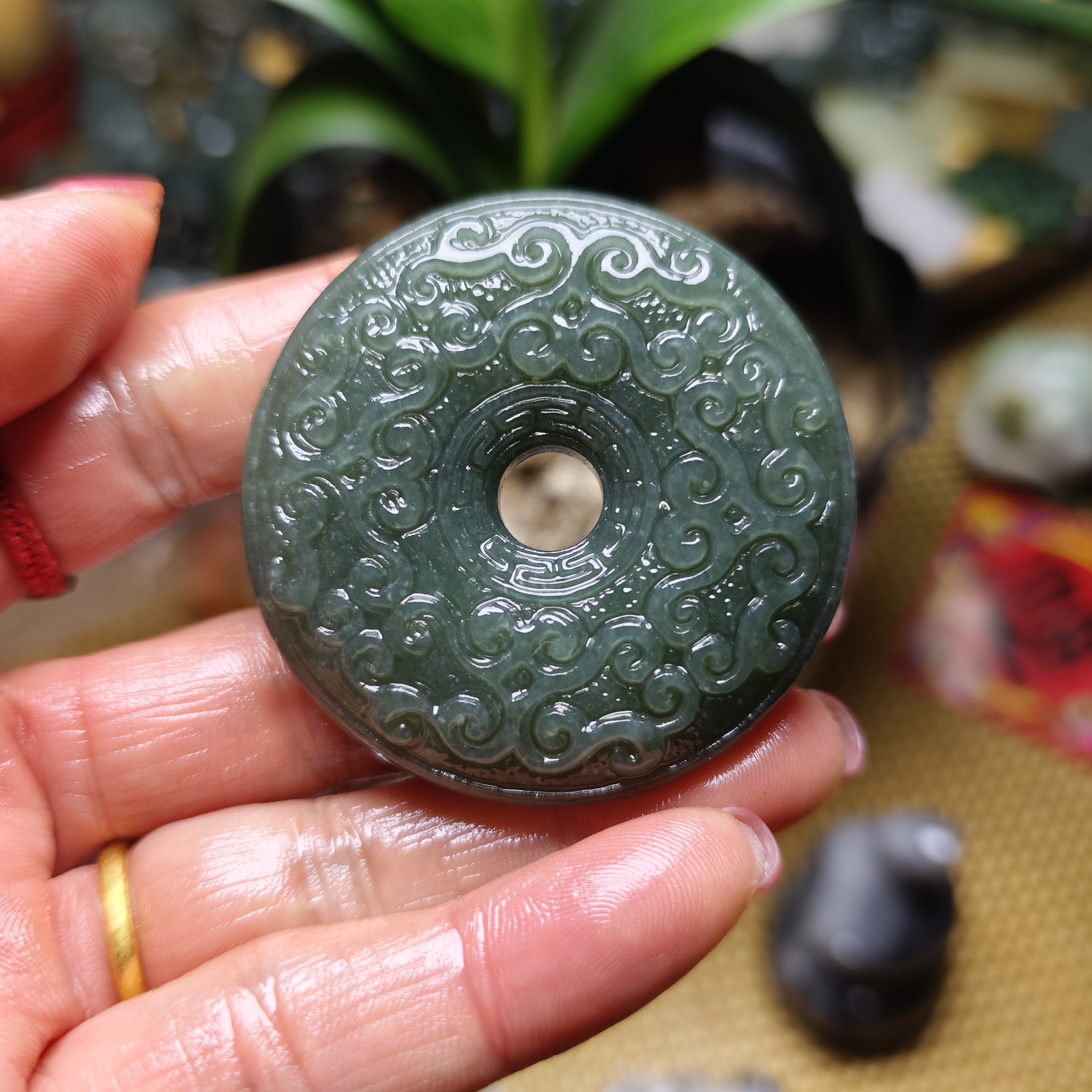 和田玉切莫料平安扣挂件