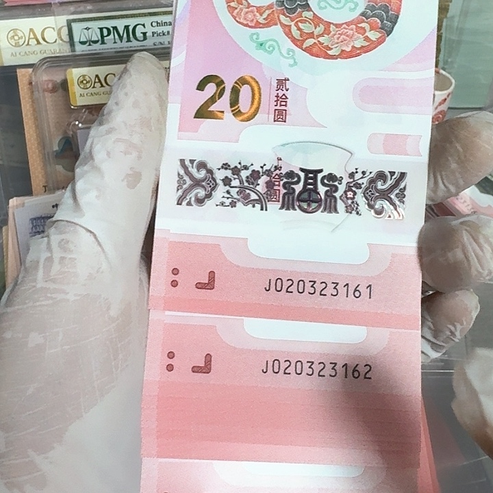 蛇钞纪念钞标十一组号码3161