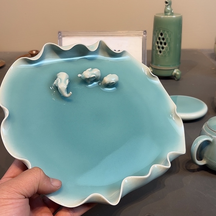 瓷片小*童龙泉青瓷福利青瓷