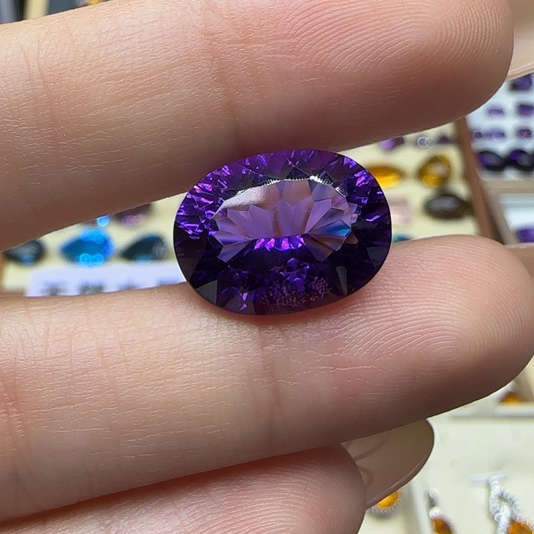 玉***淡水晶珠宝半成品银S925镶嵌G 9克拉裸石定制