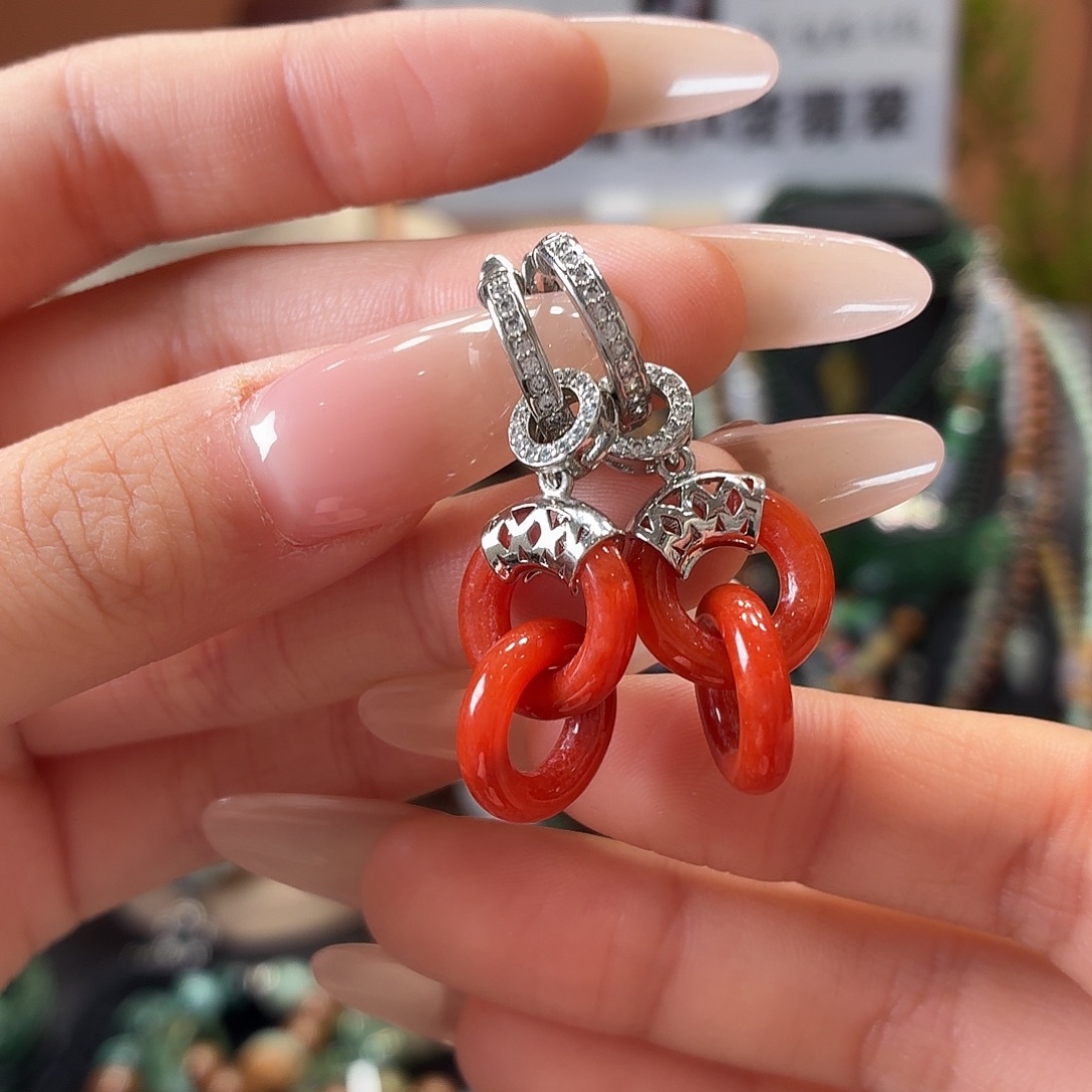 翡翠未镶嵌耳饰耳饰