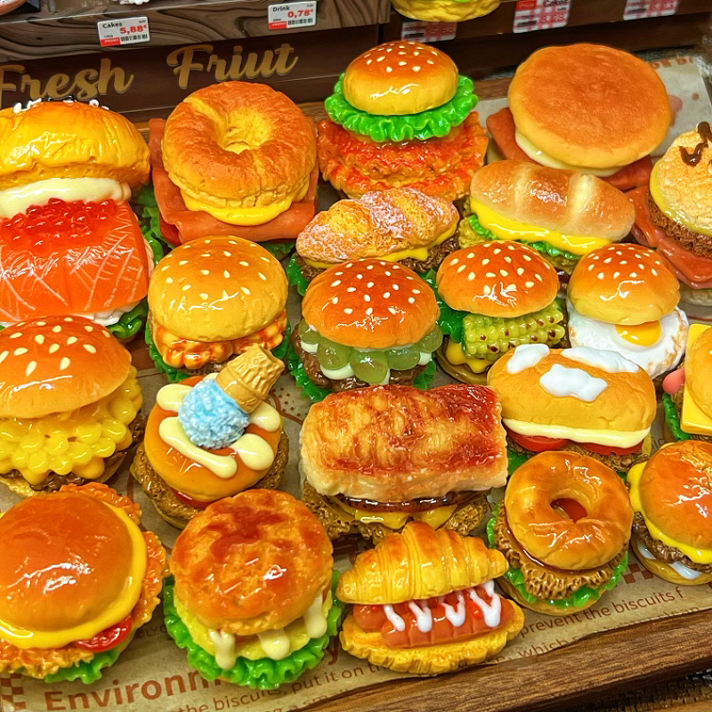 【全汉堡 直播拆】汉堡系列仿真微缩食玩diy树脂配件