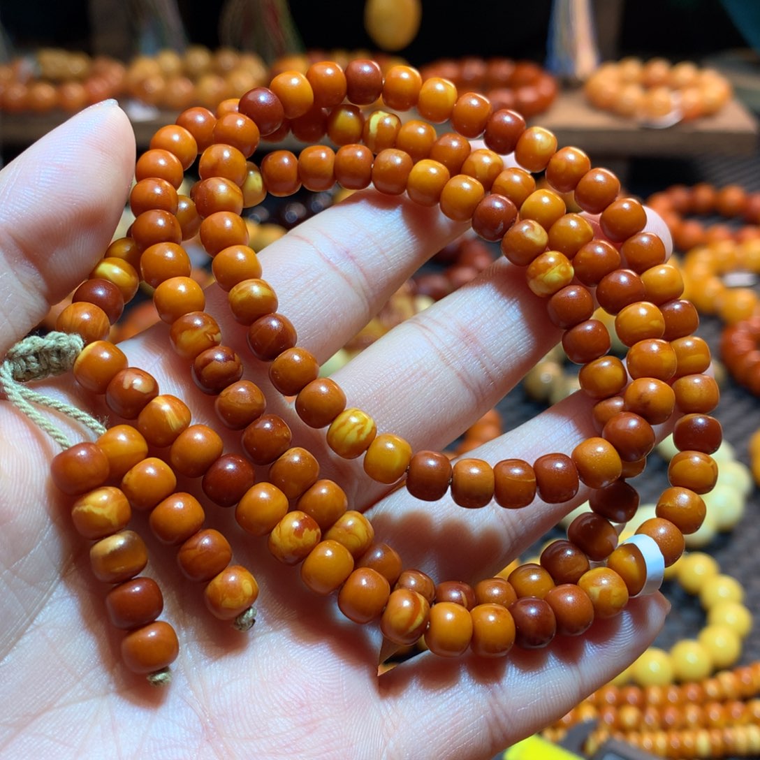 蜜蜡未镶嵌手链蜜蜡手链