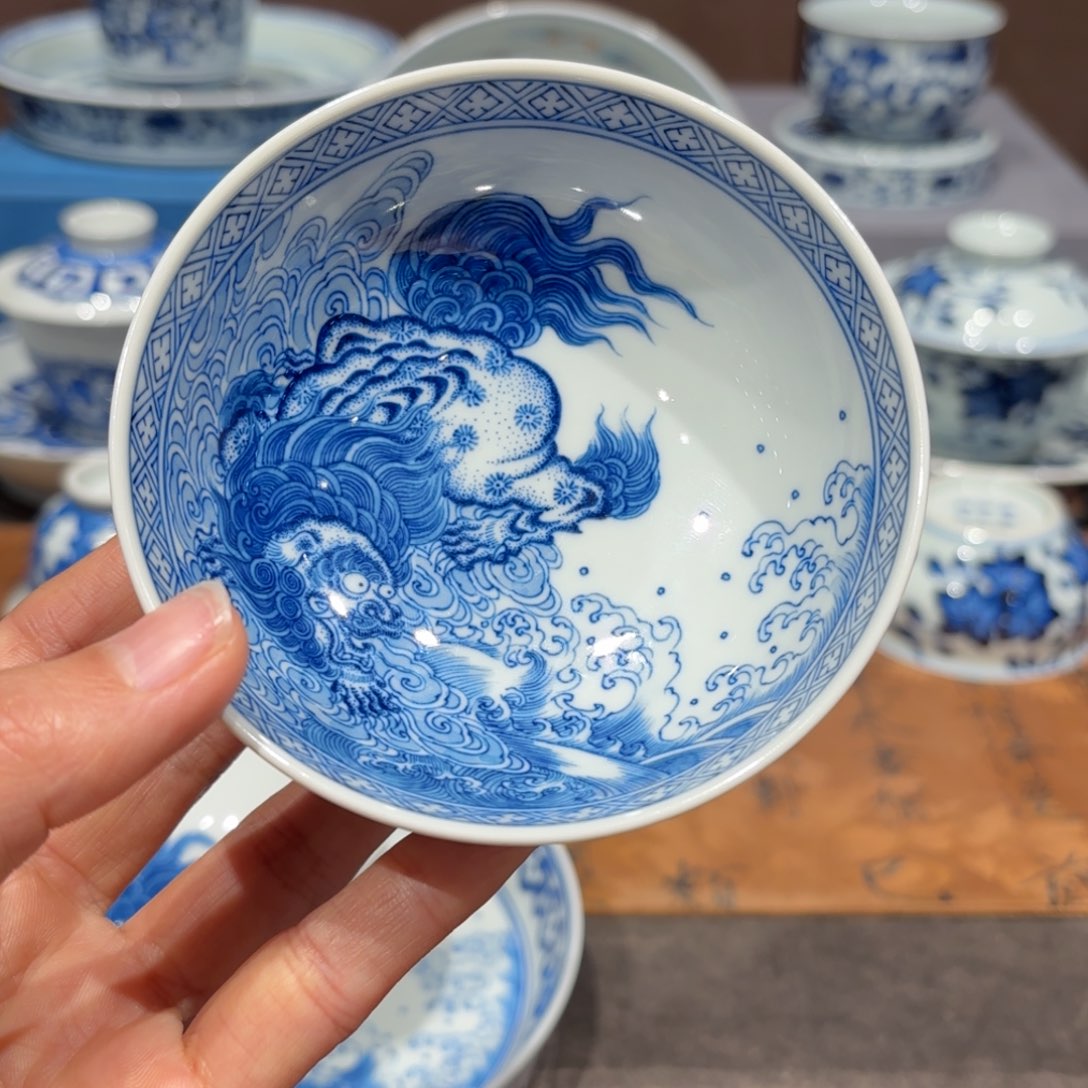 瓷片手工手绘陶瓷茶具