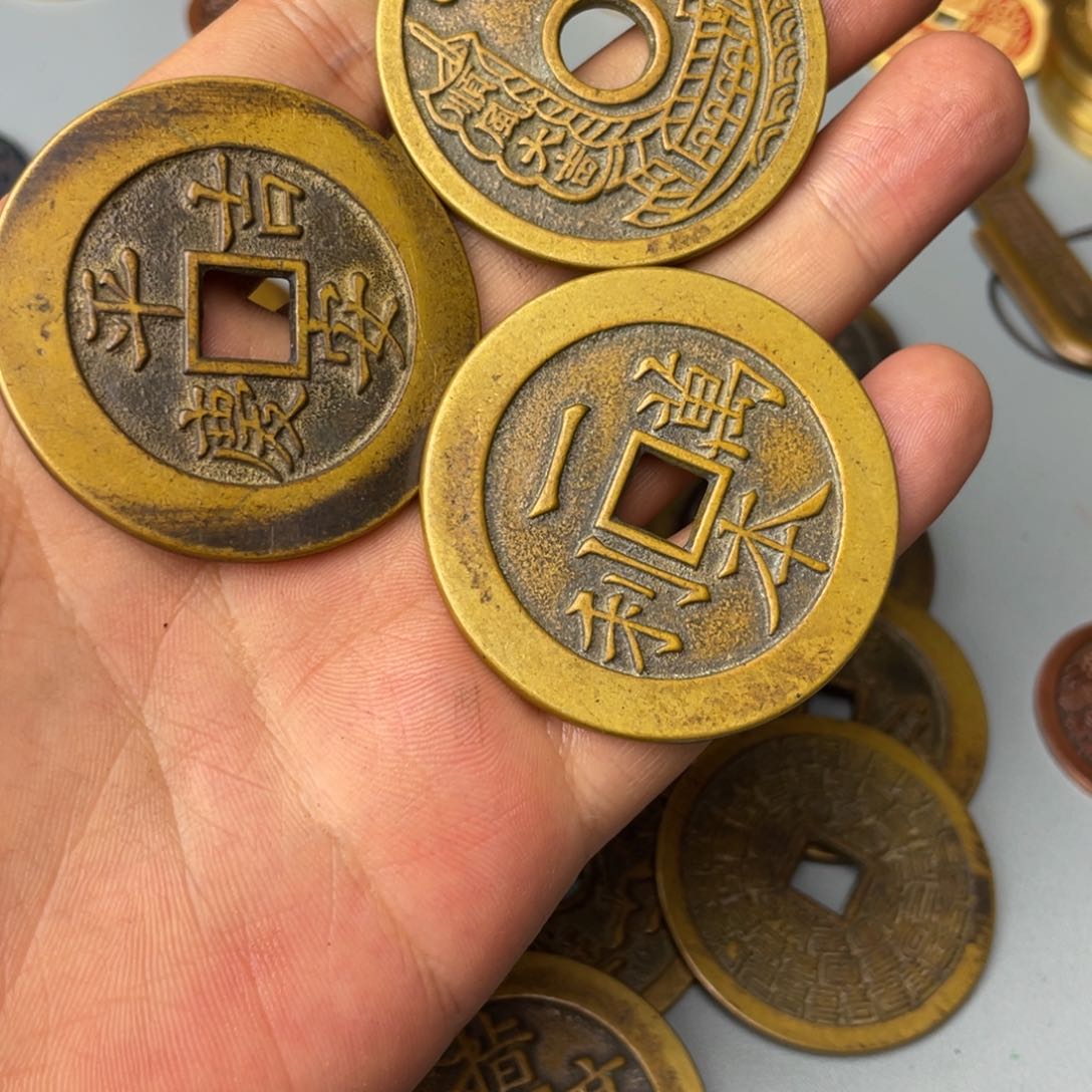 铜S****)现代仿制工艺文创铜币 