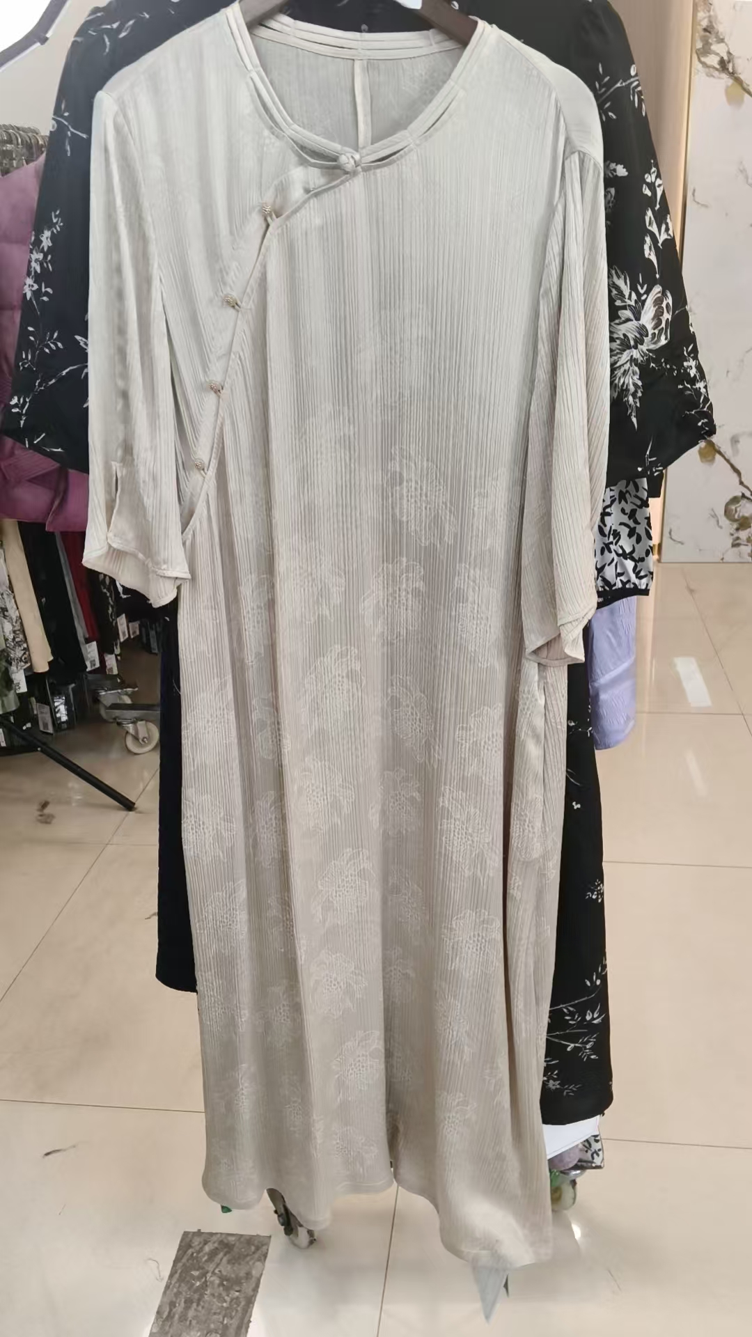 香云纱桑蚕丝连衣裙孤品519014