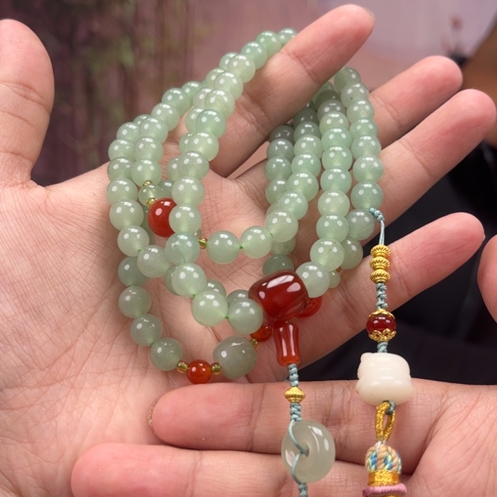 石英质玉（金丝玉）未镶嵌手链