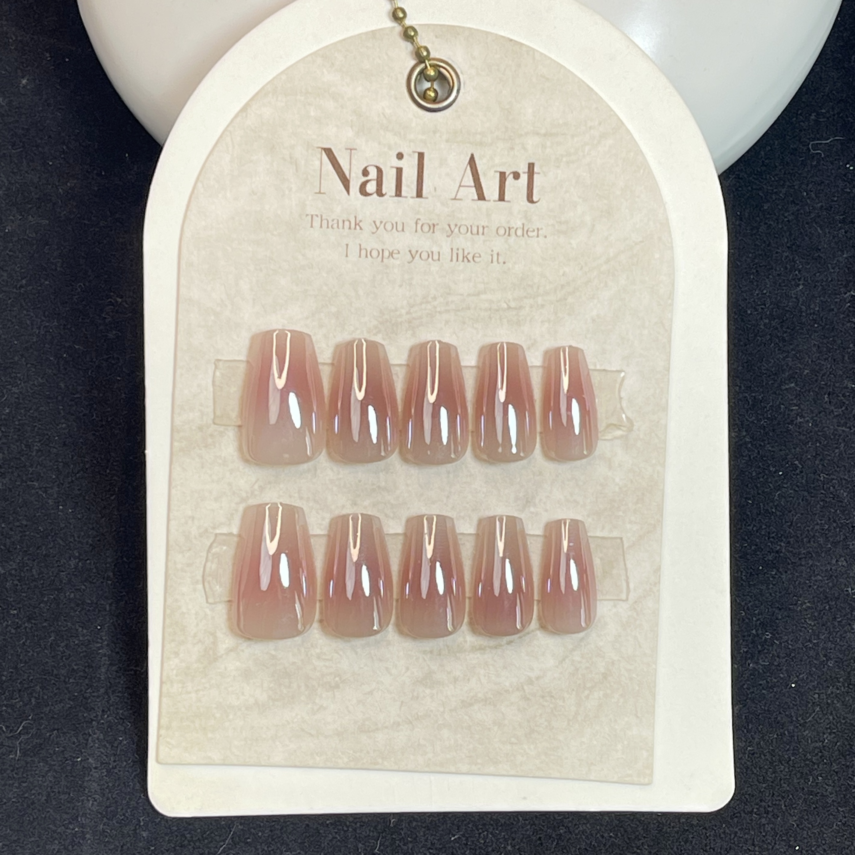 DZ01-新款穿戴甲海莉同款短梯型30片装电镀闪亮美甲纯欲风假指甲