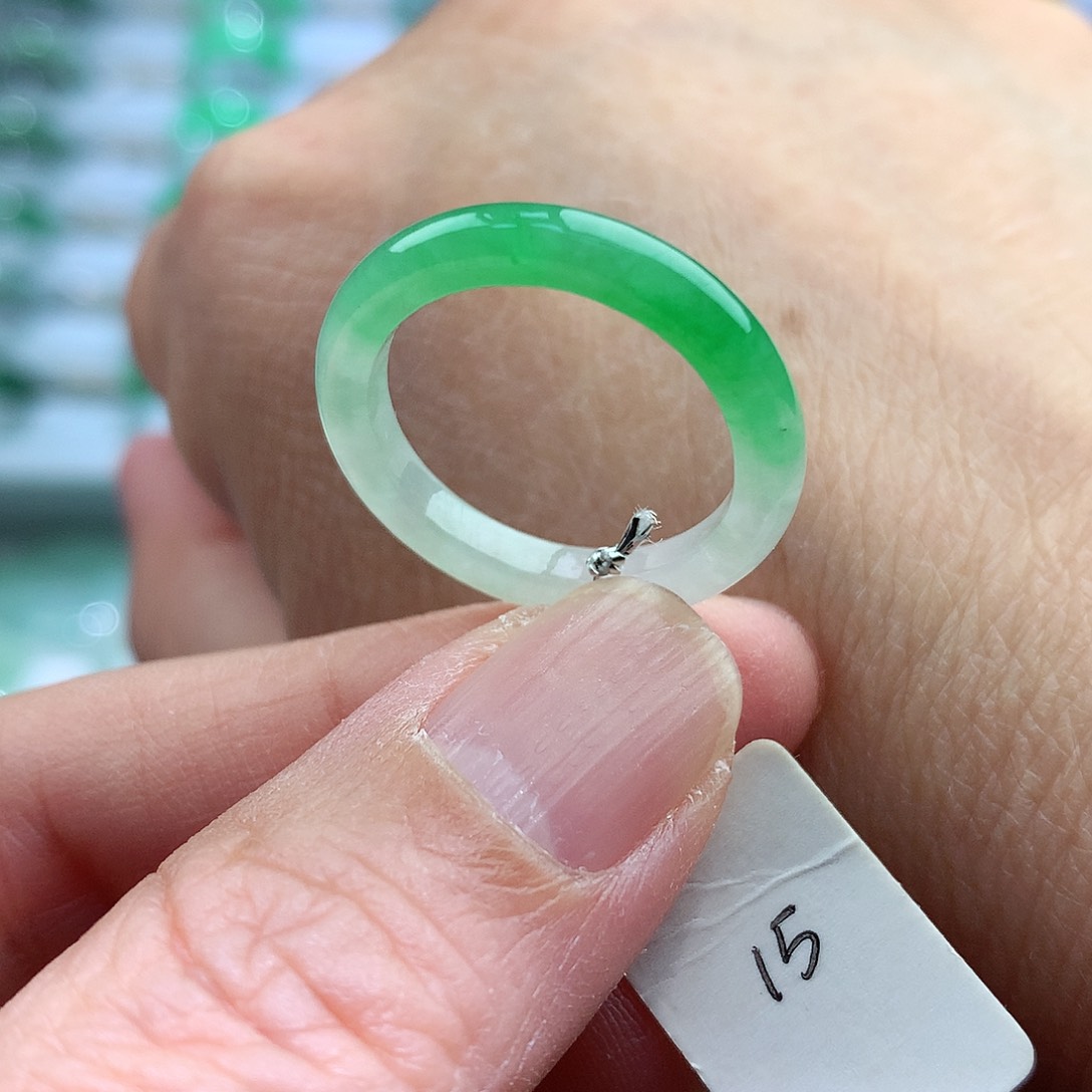 未镶嵌戒指翡翠15号