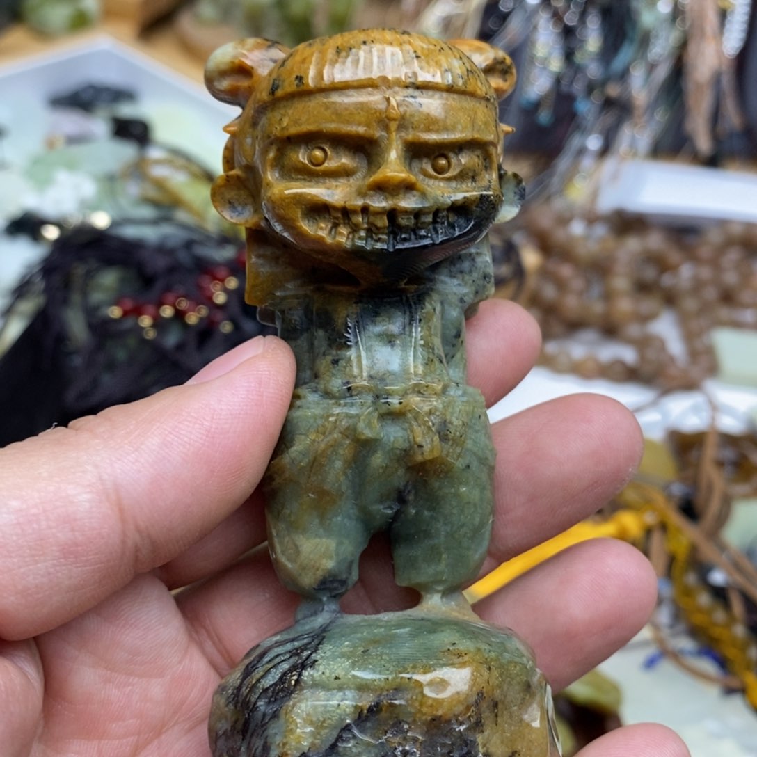 岫玉纯天然岫玉假一赔未镶嵌还***拳