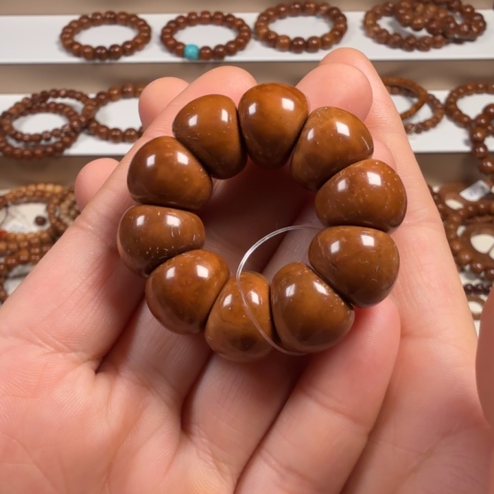 手串库克库克菩提15大肠手捻有冰裂纹介意者慎拍