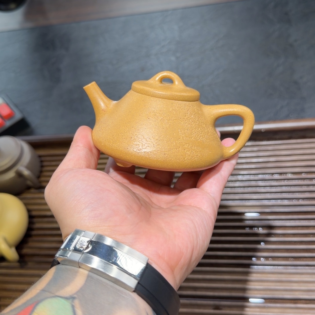 公道杯紫砂观海听涛黄金段子冶