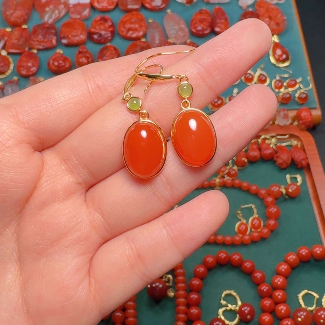 南红玛瑙南红银S925镶嵌