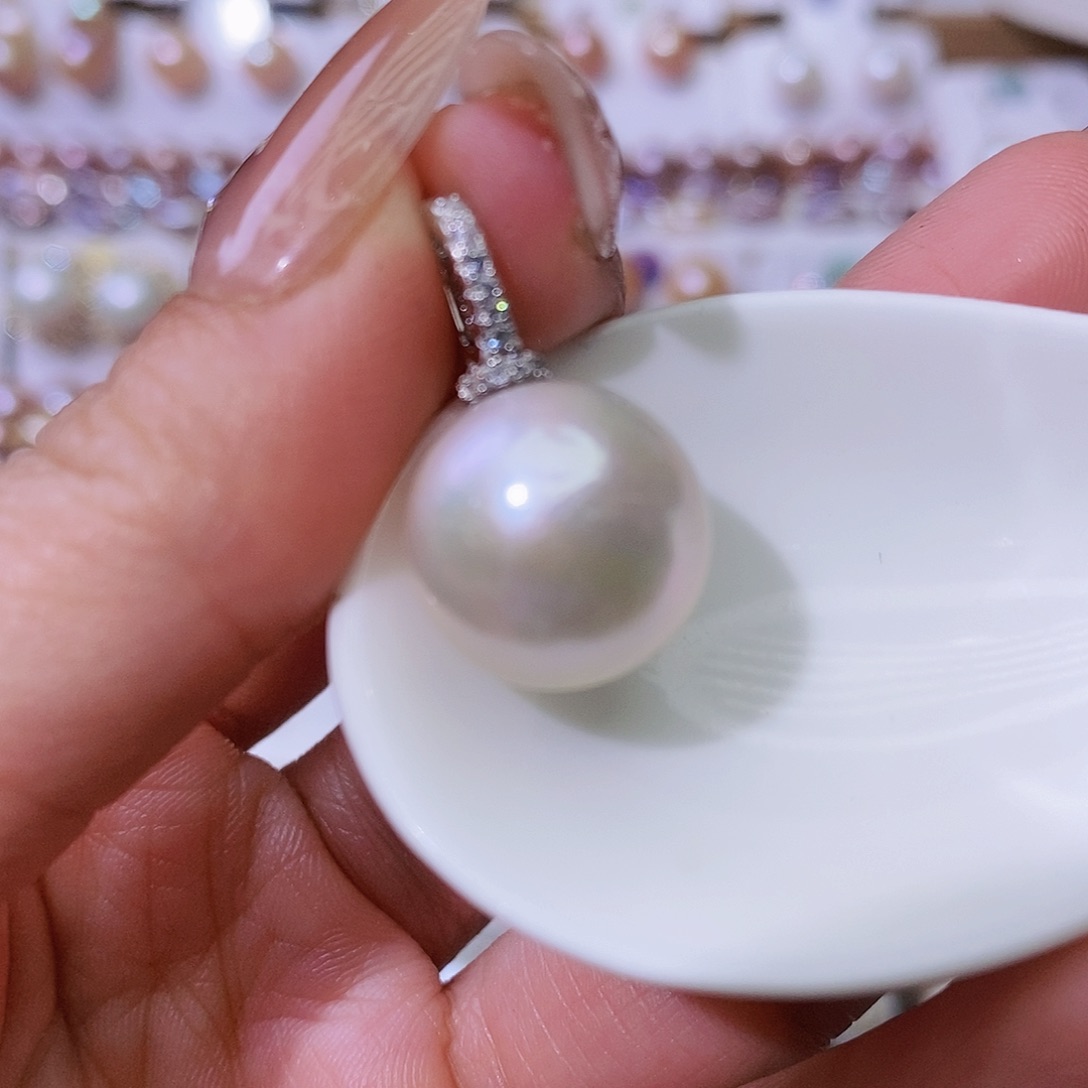 淡水珍珠颈饰银S925镶嵌