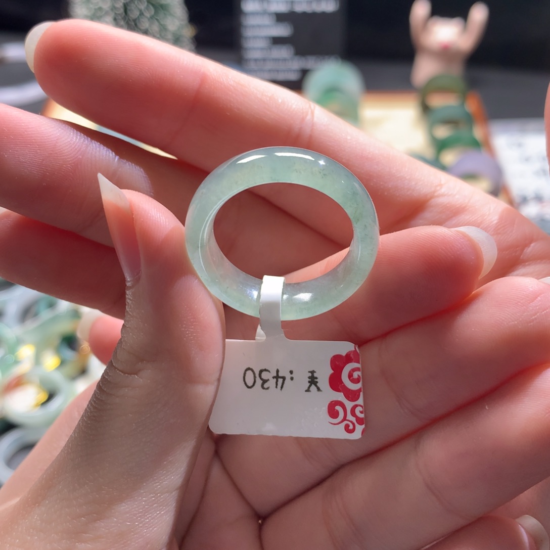 翡翠戒指未镶嵌姚*翡翠戒圈 21 冰丝