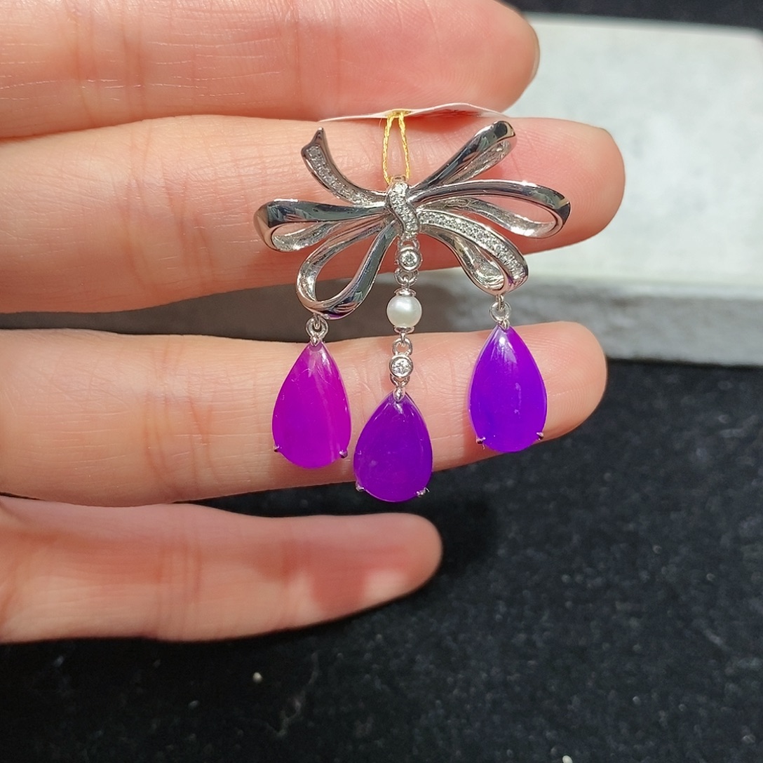 苏纪石（舒俱来）18K金镶嵌吊坠(不含链)