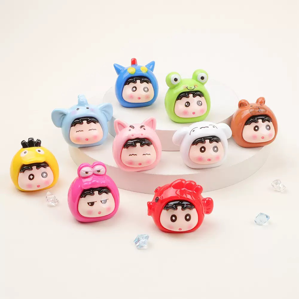 蜡笔小新网红小摆件桌面工位装饰品治愈系汽车内饰中控台摆设