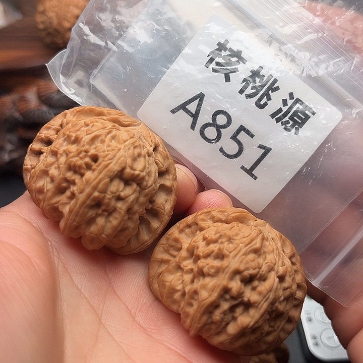 吊坠文玩核桃白狮子45