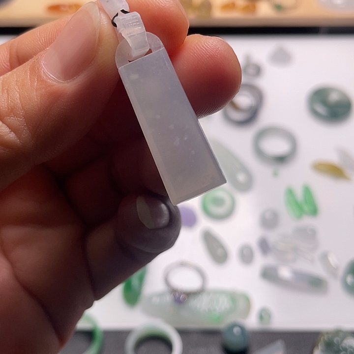 定制翡翠未镶嵌高冰无事牌