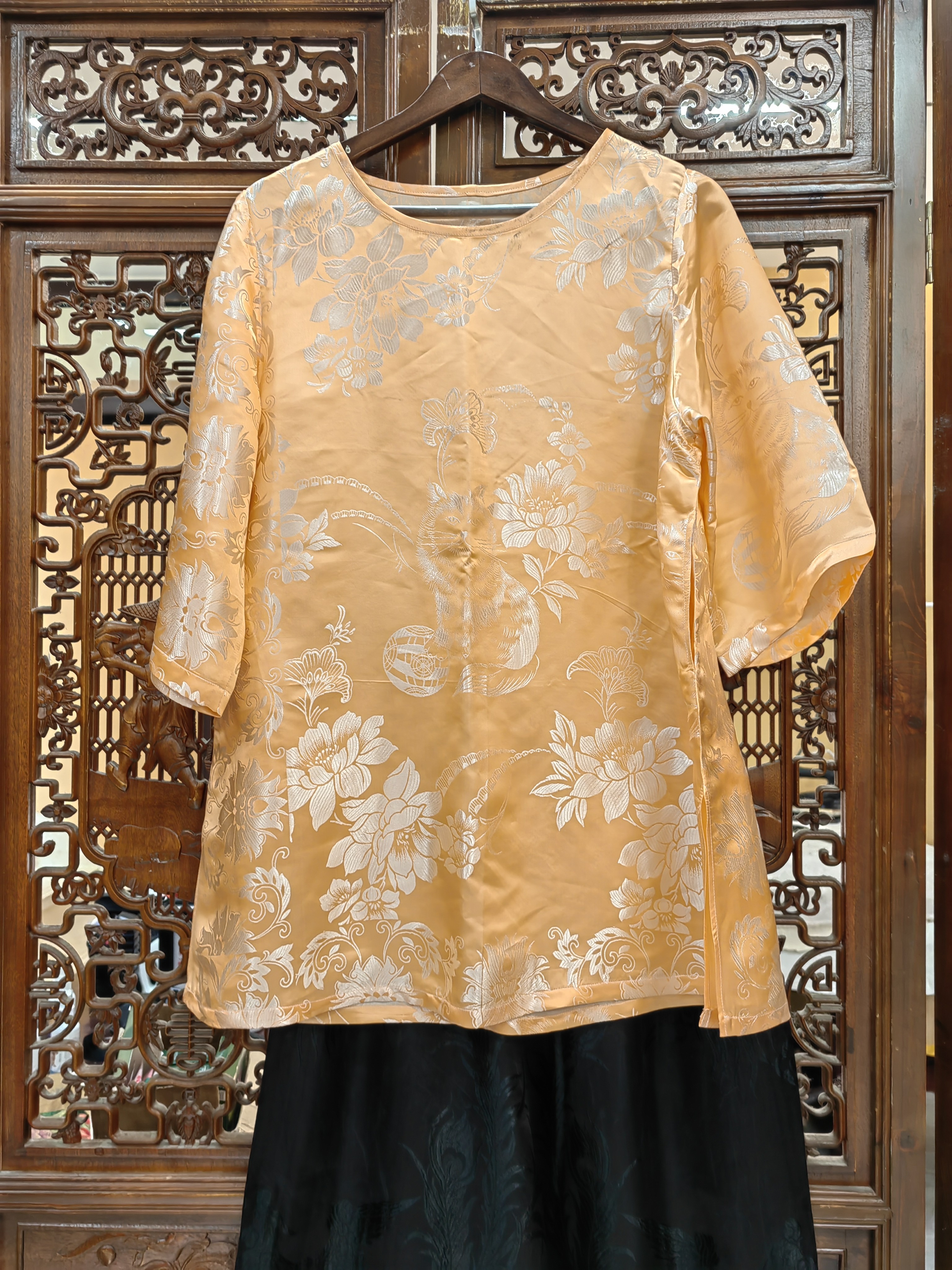 佑漪阁老丝缎套头单底