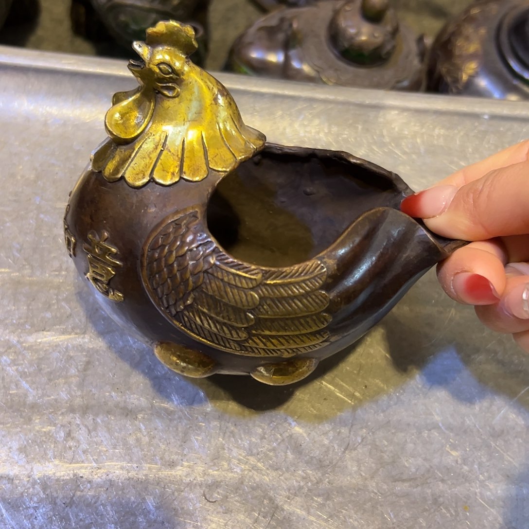 黄铜摆件，文房摆件