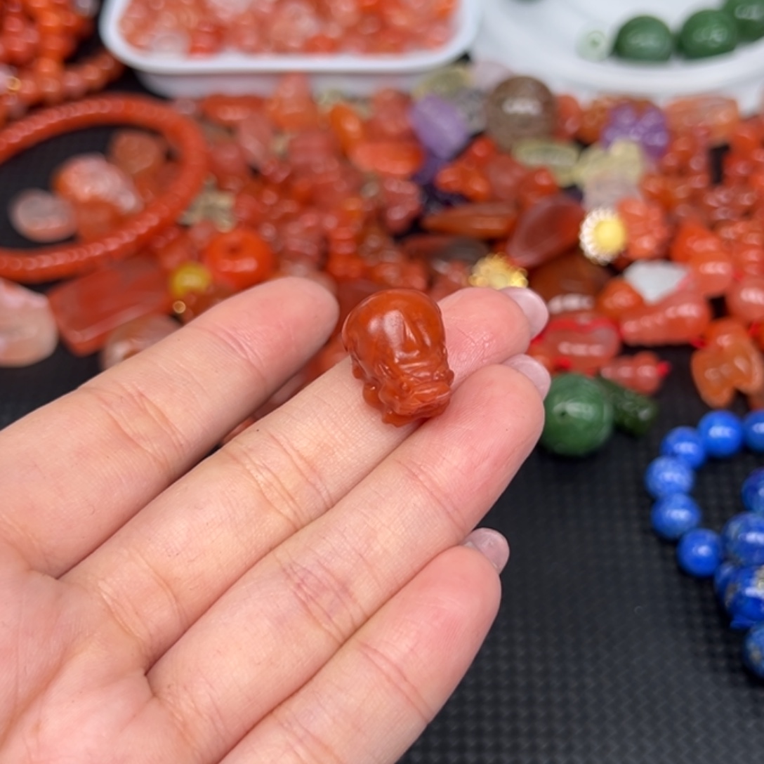 成***婆南红玛瑙未镶嵌吊坠(不含链)