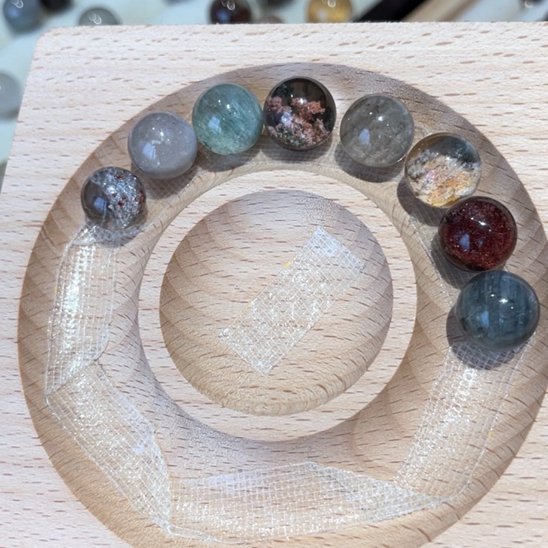 水晶弹珠未镶嵌我**泡弹珠