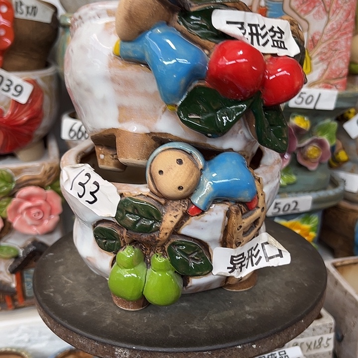 粗陶材质多肉花盆