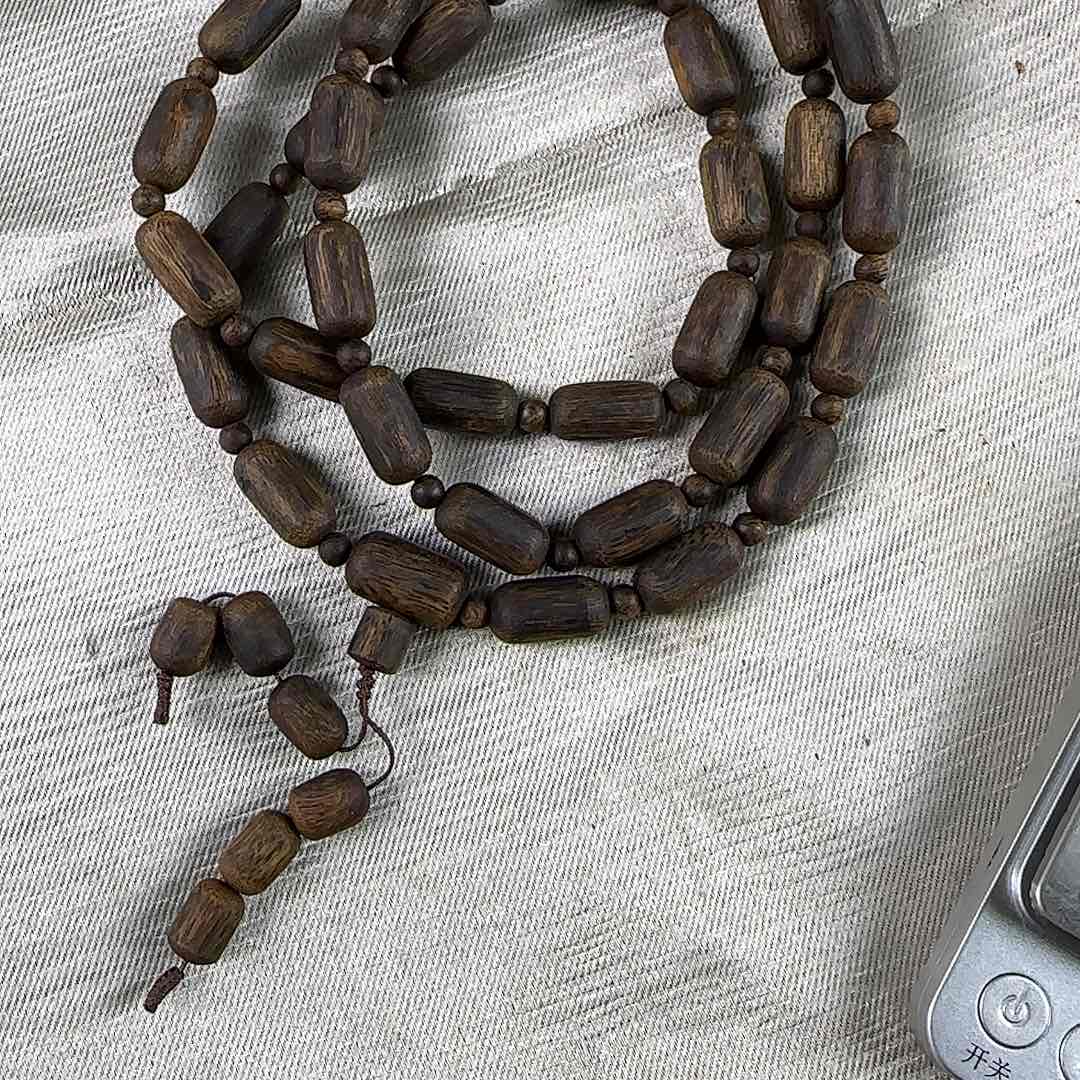沉香木手串奇楠沉香树心隔珠多圈沉水级50克多样性发一