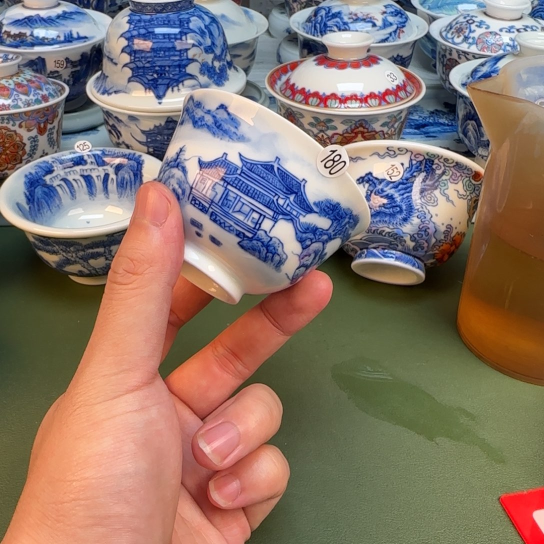 彦祖纯手工手绘茶具180