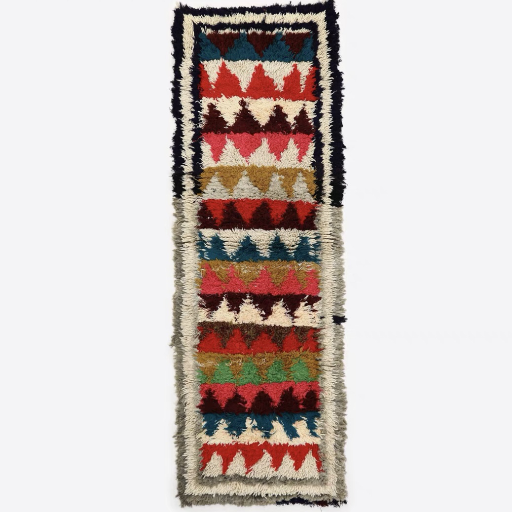 摩洛哥高端床边毯提花针织地垫60*200cm