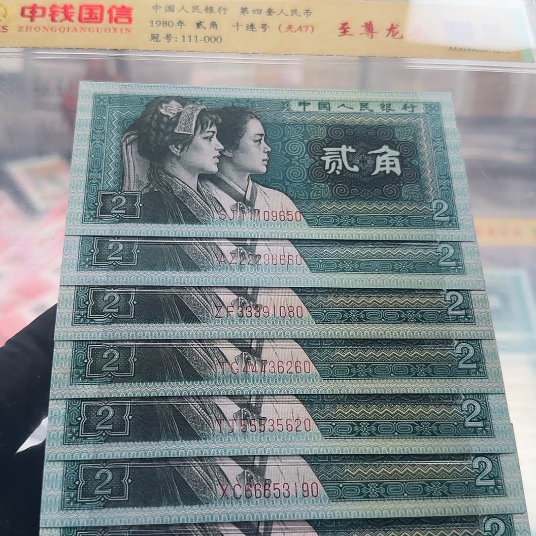 塑料二角纸币10张豹子头wuq4