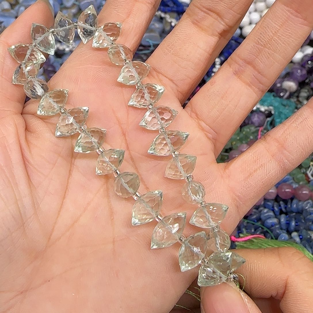 玛瑙/玉髓合金珠宝半成品?*豆绿水晶拍三86发一条01