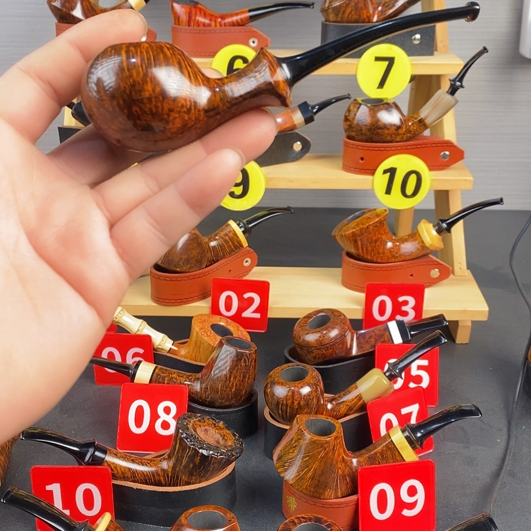 牛***奶石楠木手工烟斗小鱼