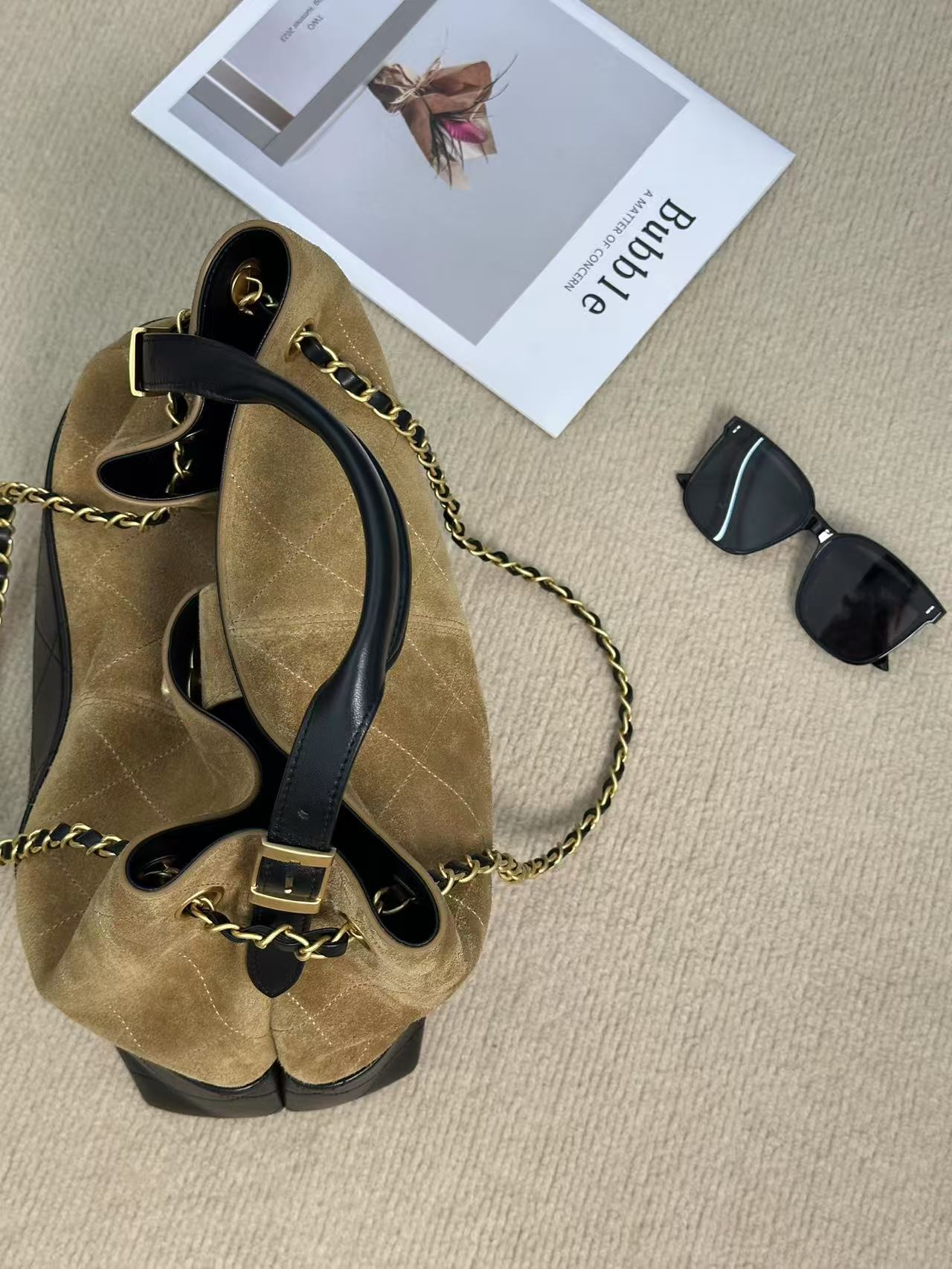 盐盐【托特】欧美风手提式休闲风质感链条包