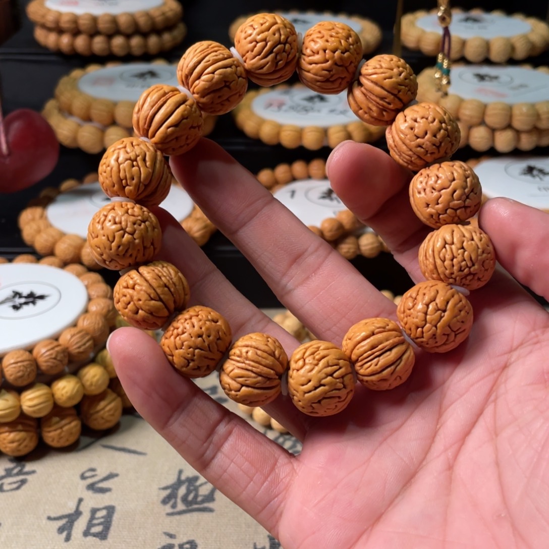 桃核手串大宽窄手串12#