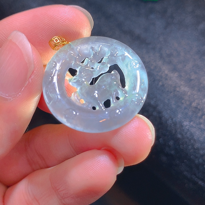 【闪购商品】翡翠颈饰18K金镶嵌翡翠